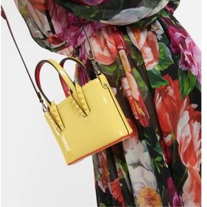 *SOLD❎! Yellow Nano Christian Louboutin Cabata Tote
